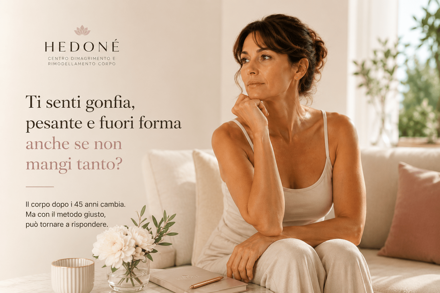 Ti senti gonfia, pesante e fuori forma anche se non mangi tanto? Il corpo dopo i 45 anni cambia davvero